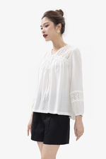 Quần short nữ màu đen hai túi xéo
