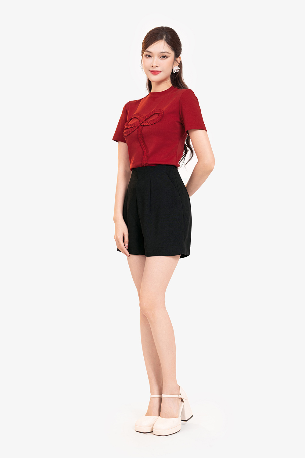 Quần short nữ ngắn màu đen