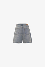 Quần đùi jeans ống rộng phối túi