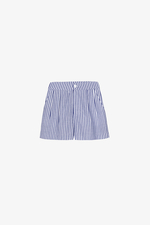 Quần short nữ kẻ sọc xanh