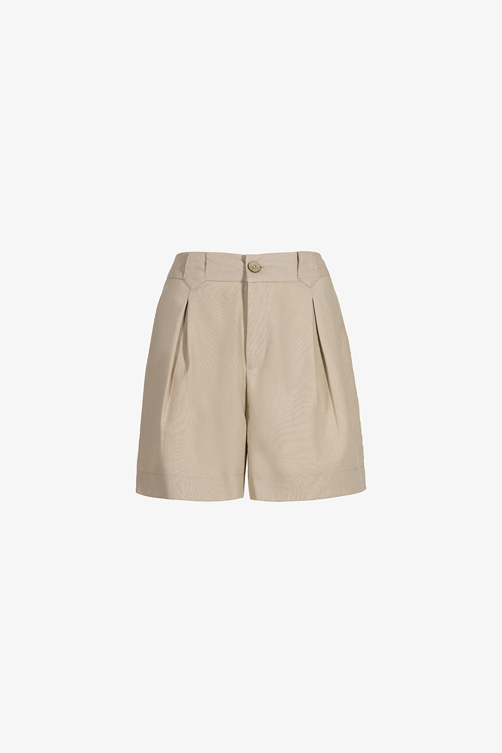 Quần short nữ xếp ly đai bản cài nút