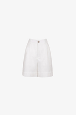 Quần đùi trắng linen lót lụa