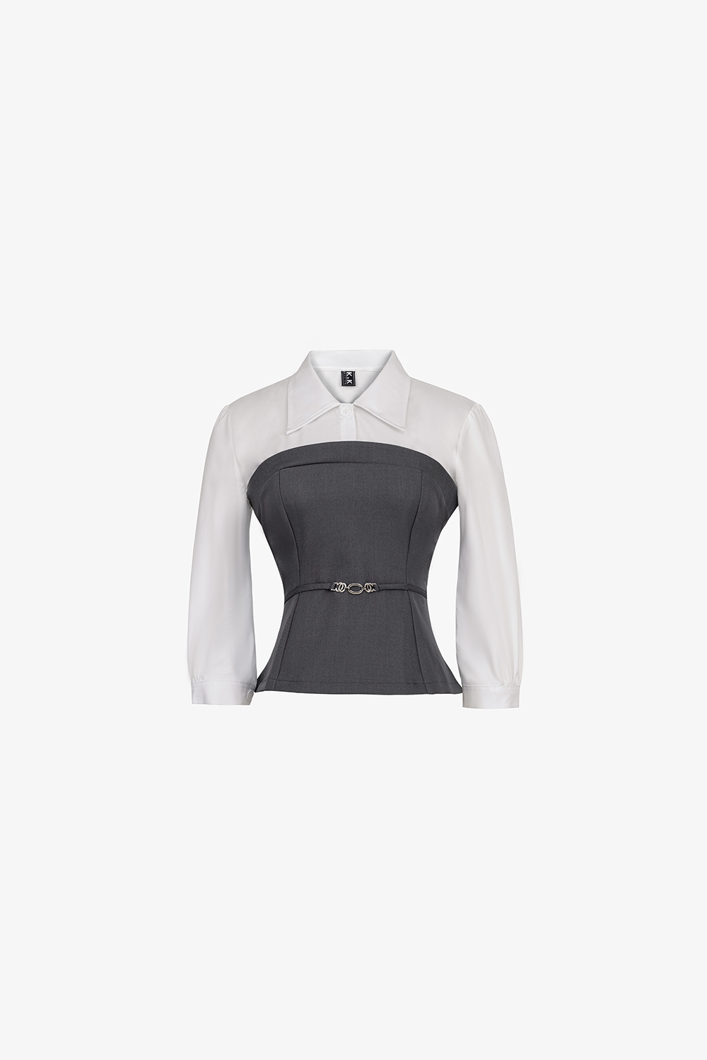 Áo peplum công sở nữ phối tay dài