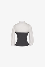 Áo peplum công sở nữ phối tay dài