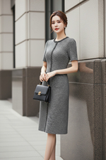 Đầm ôm công sở phối viền
