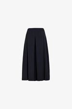 Chân váy xòe xếp ly màu xanh