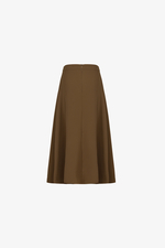 Chân váy công sở dáng xòe chữ A màu nâu