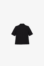 Áo blazer nữ màu đen tay ngắn