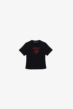 Áo thun đen dáng baby tee