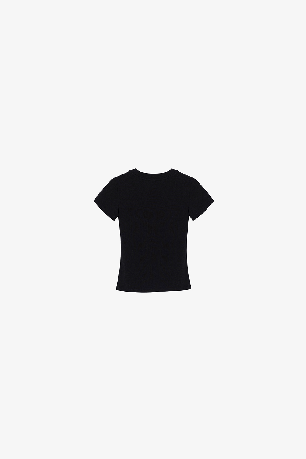 Áo thun babytee đen thêu hoa