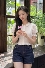 Áo kiểu tay phồng bo chun eo